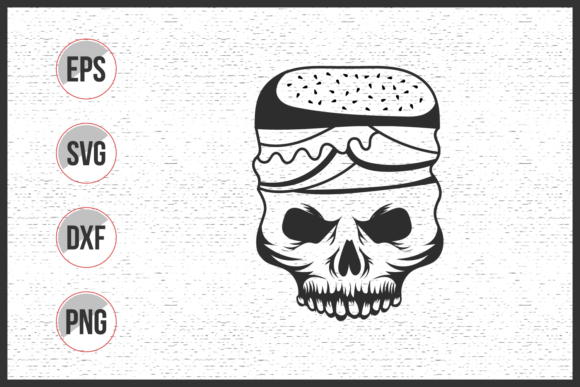 Burger with Skull Funny Concept Vector: A Designer’s Take