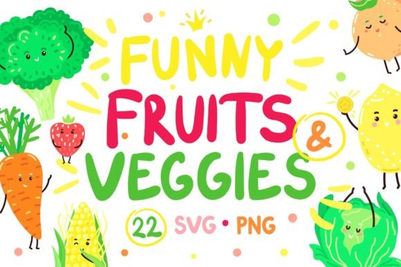 Review: Funny Fruits Veggies Clipart Set for Embroidery