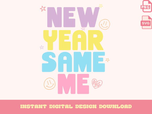 Review: New Year Same Me, Funny Retro NYE Design