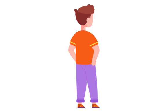 Review: Standing Kid from Back Cartoon Design
